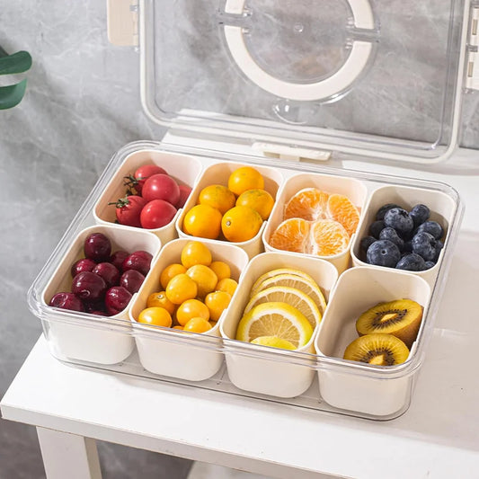 Bandeja para servir SnackSpin™ de 8 compartimentos 🍿🔄 Todos tus aperitivos, una sola bandeja