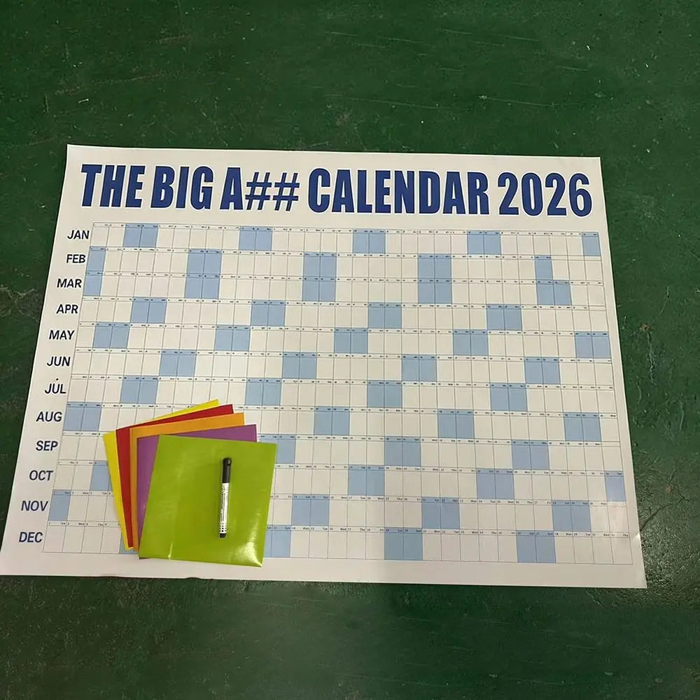 FocusFlow™ 2026 Year-at-a-Glance Planner 🖊️📅