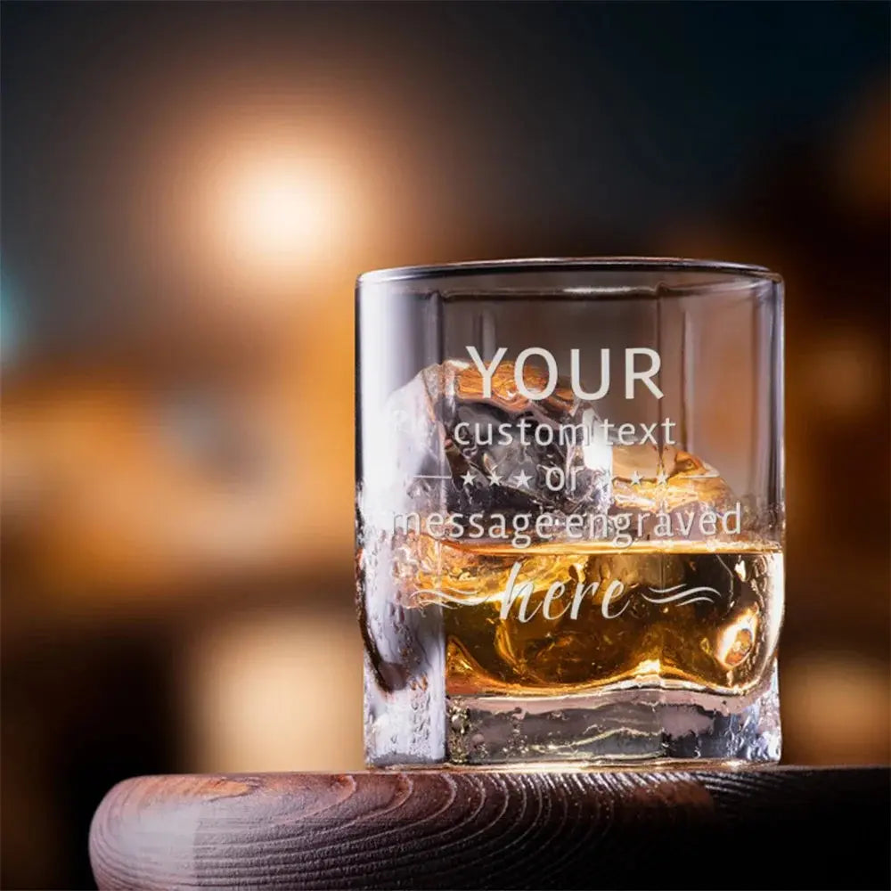 Vaso de whisky personalizado, regalos para padrinos de boda, logotipo y texto personalizados para whisky