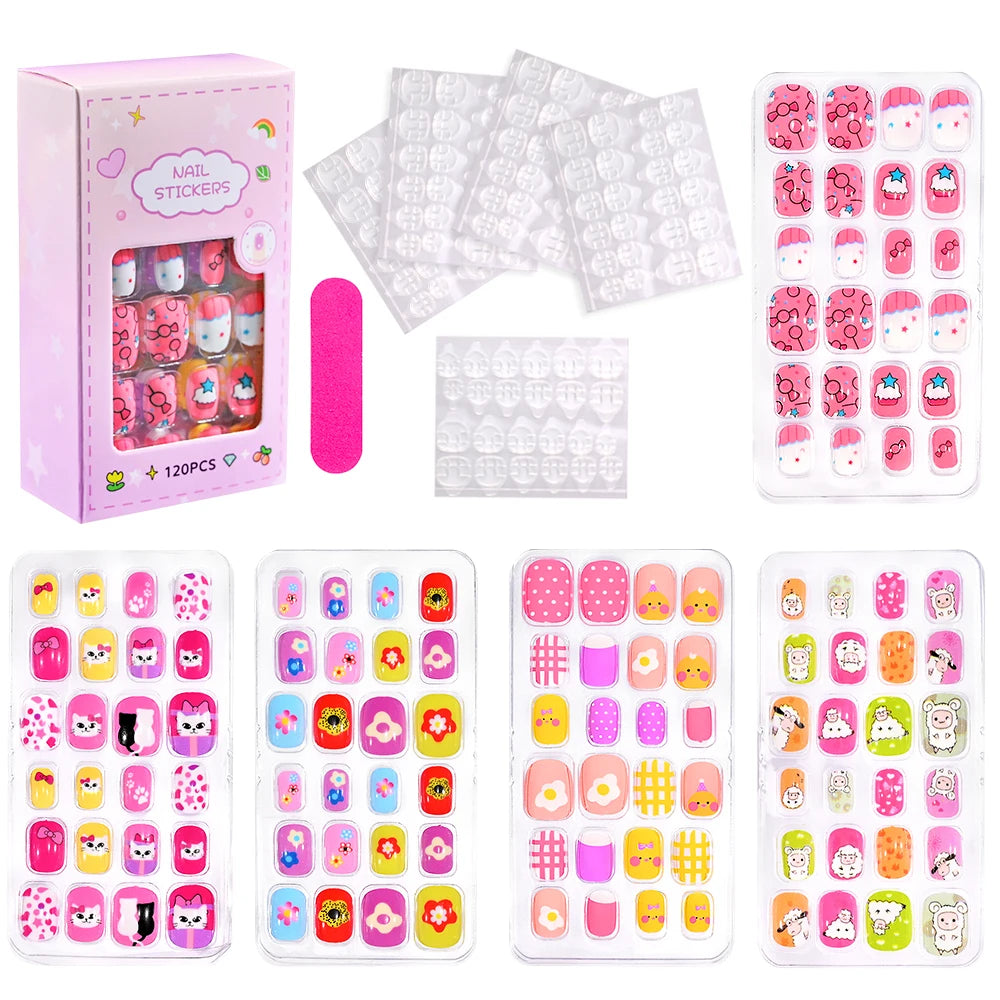 GlamTiny™ – 520 Sparkly Nail Stickers for Creative Kids 💅