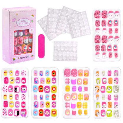 GlamTiny™ – 520 Sparkly Nail Stickers for Creative Kids 💅