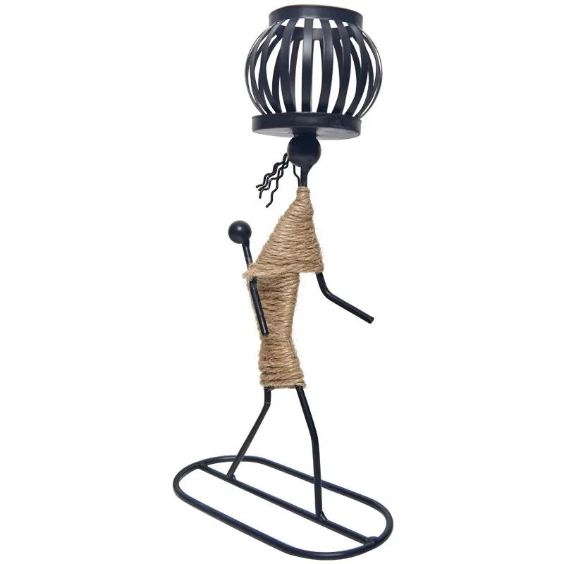 Nordic Metal Candlestick Abstract Character Sculpture Candle Holder Decors Handmade MERRYHOME Merryhome Official Store