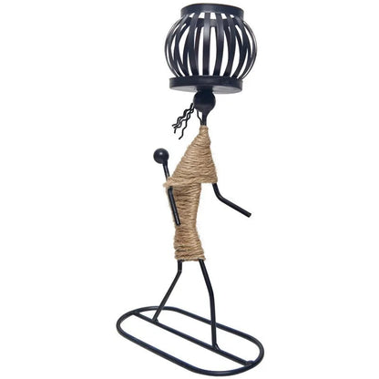 Nordic Metal Candlestick Abstract Character Sculpture Candle Holder Decors Handmade MERRYHOME Merryhome Official Store