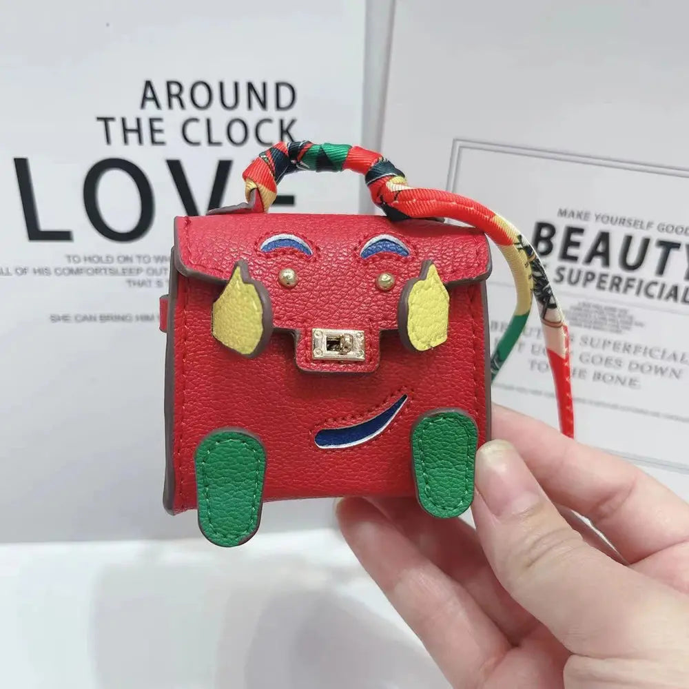 View details for Mini Handmade Bag Keychain Tiny PU Leather Handbag Decoration Pendant