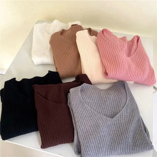 Women's Casual Knitted Sweater | Long Sleeve Pullover for Fall & Winter