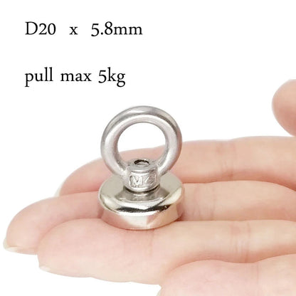 Fishing Magnets, 110lb 242lb 529lb 771lb Pull Force Super Strong Heavy Duty Rare Earth Neodymium Search Magnet For River Fishing Shop1103844153 Store