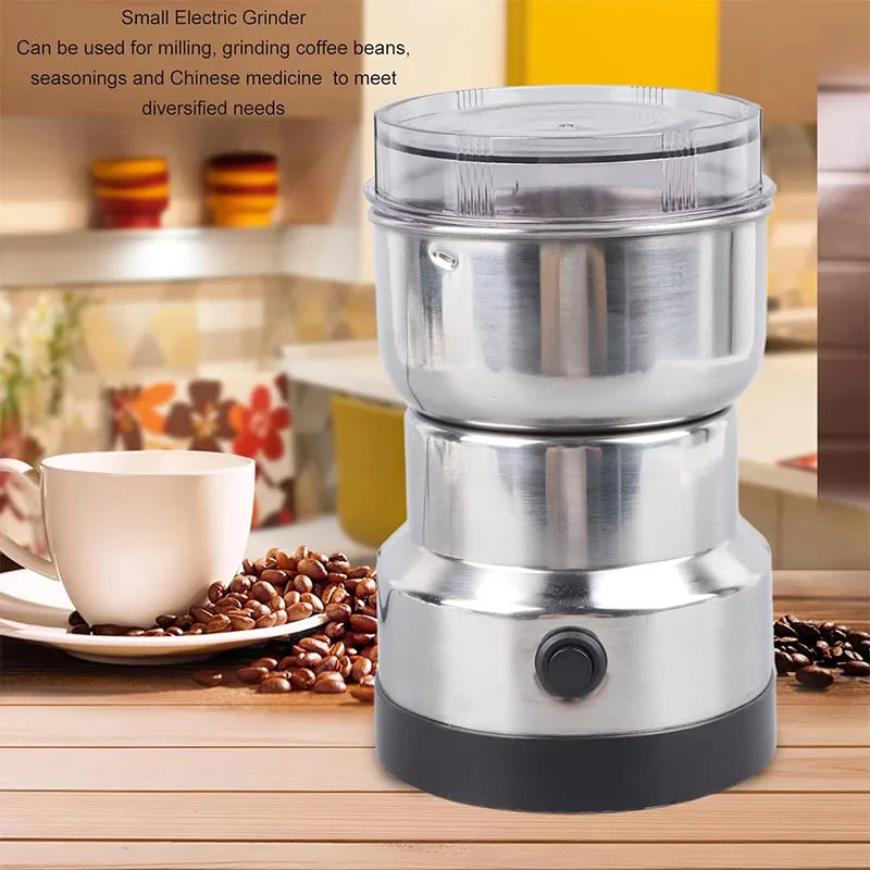 Molinillo de grano multifuncional de 4 cuchillas para cocina, picador de café, molinillo de café eléctrico doméstico, batidora de sabores de nueces y frijoles