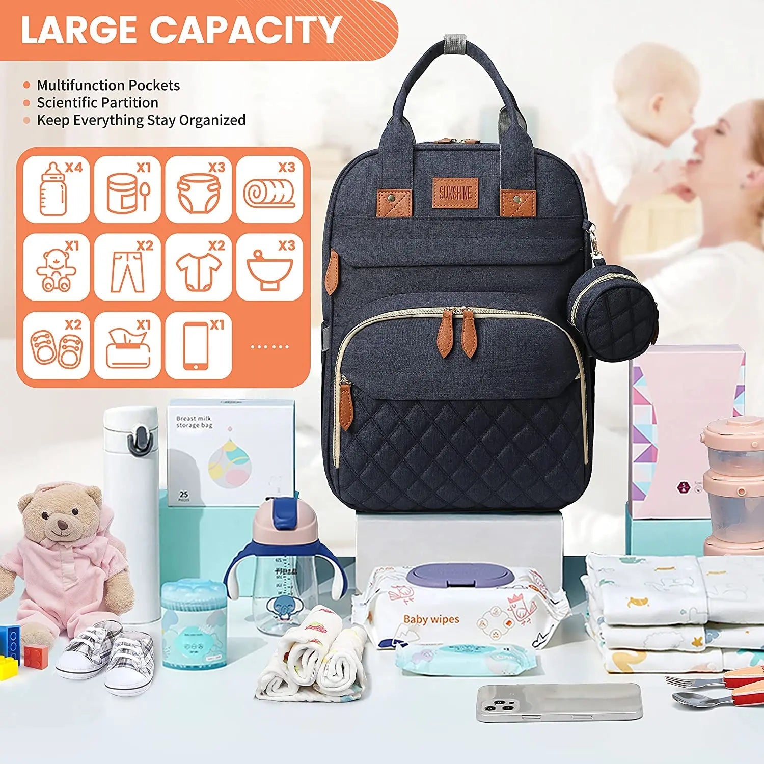 3-in-1 Diaper Bag & Baby Bed YOURSChoice Store