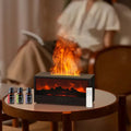 Portable Desktop Fireplace Heater with Atmosphere Light - 5-in-1 Air Humidifier, Aroma Diffuser, Essential Oil Diffuser, Aromath