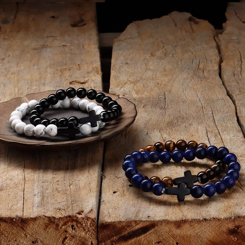 Men's Prayer Onyx Meditation Beads Bracelets Stone's Store