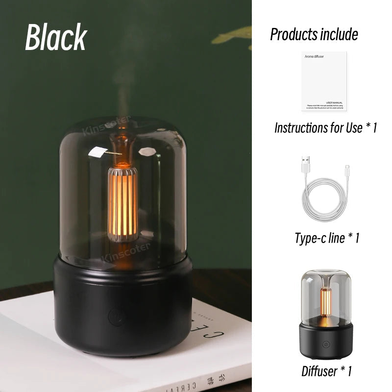 KINSCOTER Portable Mini Aroma Diffuser USB Air Humidifier Essential Oil Night Light Cold Mist Maker Sprayer for Home Gift HUMI Store