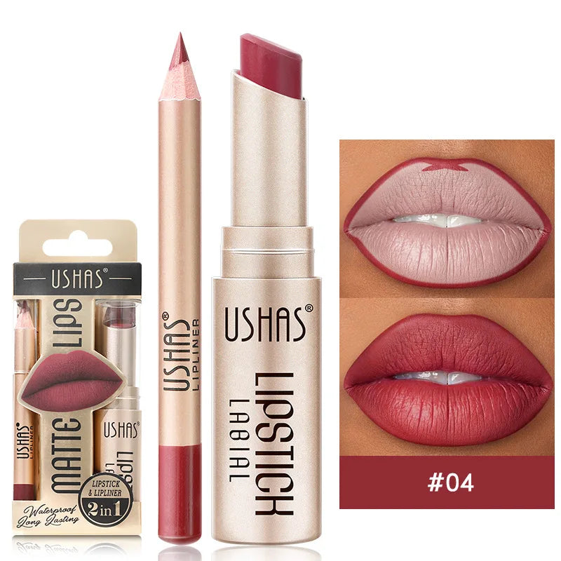 12 Color Lip Liner + LIPSTICK Set Stone's Store