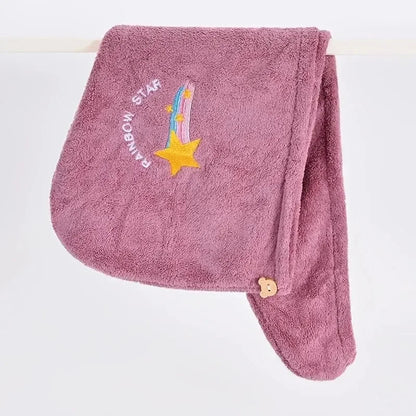 1pc Quickly Dry Hair Hat Super Absorbent Soft Bathroom Women Head Towels Girls Cute Hair Towel Hair Dry Wrap Bonnets Stone's Store