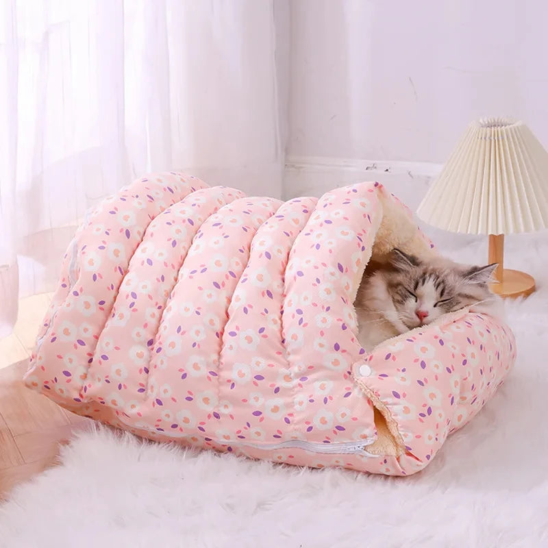 PurrNest 360: Cozy, Washable, Year-Round Cat Bed QiuQiu Petty Store