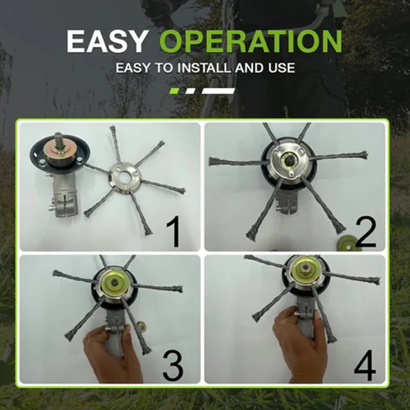Weed Slayer: Cabezal Desbrozador de Acero Duradero