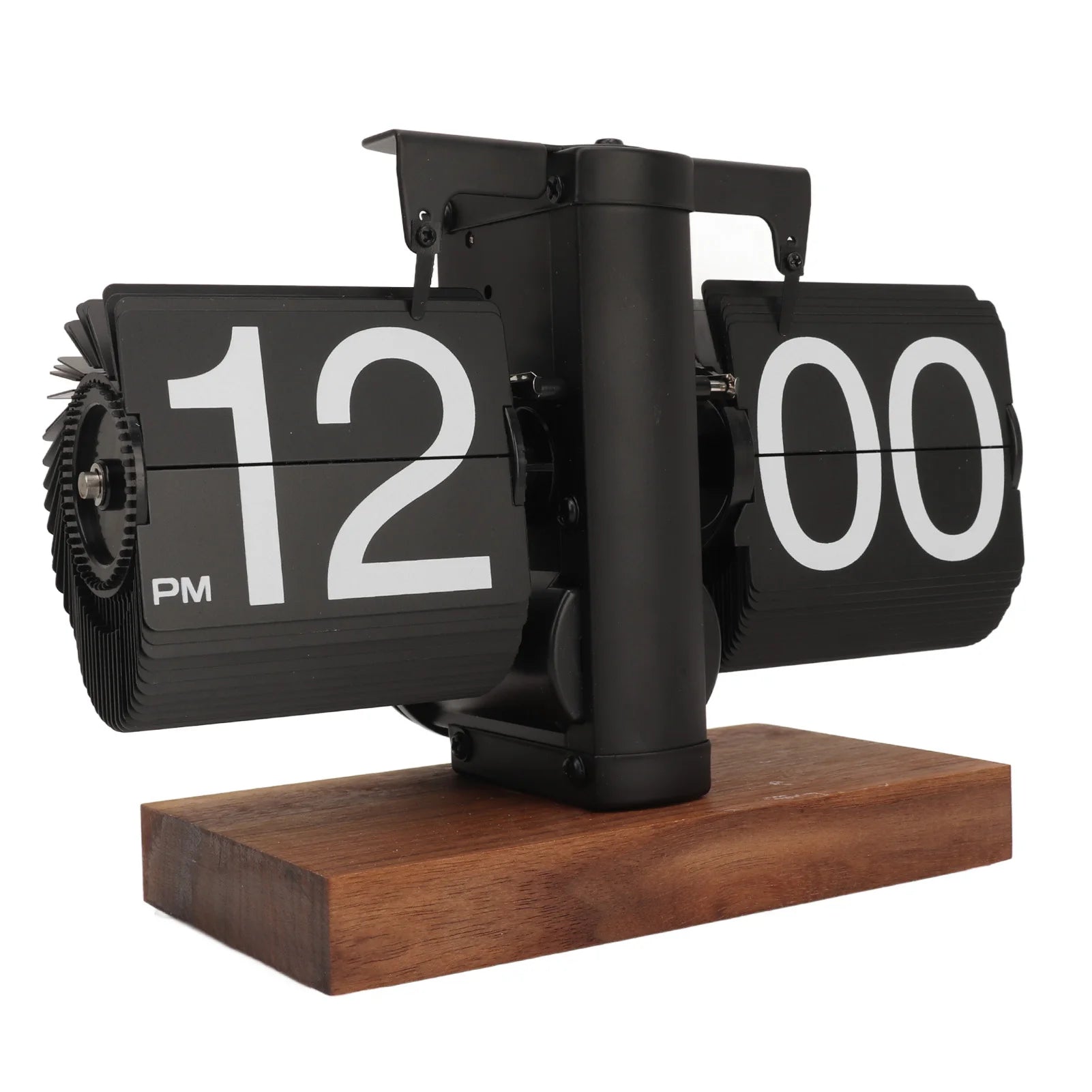 12 Hours Digital Flip Down Clock Minimalist Retro Automatic Turning Mechanical Flip Clock for Home Study Room Decoration