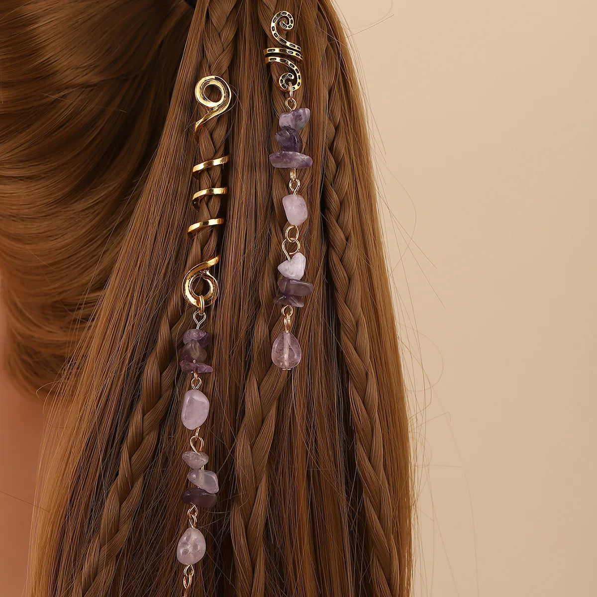 StoneCharm™ Hair Ring 💎 — Natural Beauty, Boho Vibes