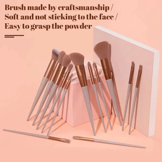 Beginner-Friendly 13 PCS Makeup Brush Set for Eyes, Face, and Foundation AliExpress
