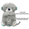 Baby Plush Doll Breathing Bear Soothing Sleep Playmate white Otter Toy Kids Music Sleeping Companion Sound Light Doll Toy Gift EPA Choice Store
