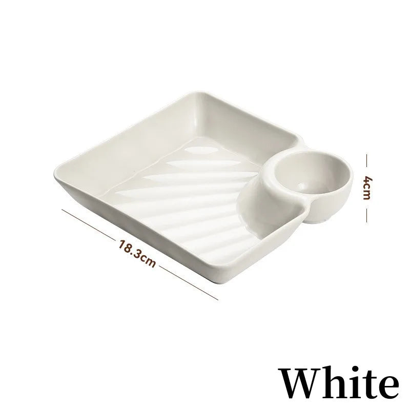 DipGuard™ Sauce Separated Plate 🍽️✨ No Mix, No Mess