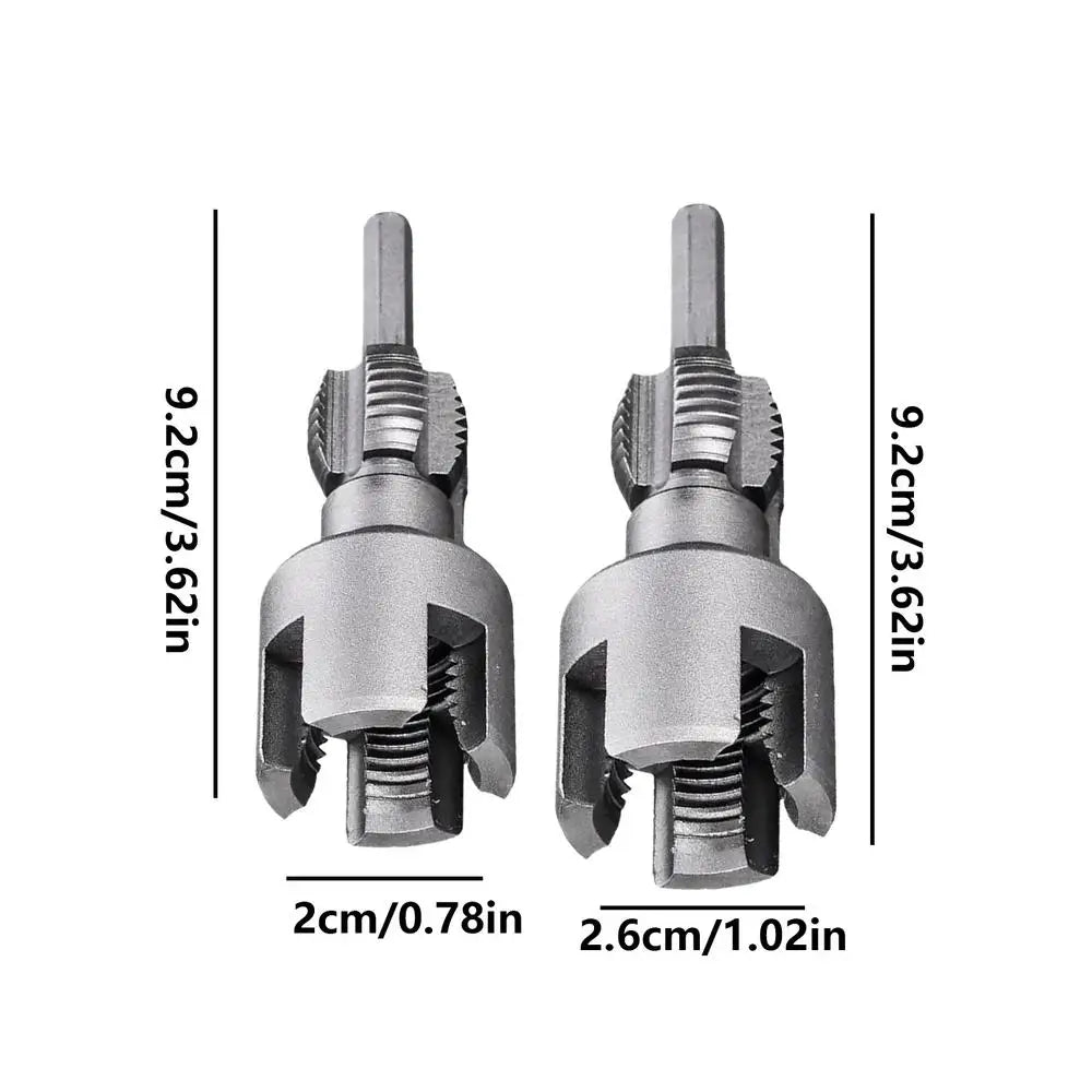 2pcs Water Pipe Threader Tapping Tool Internal Thread External Thread Integrated Die Water Pipe Opener