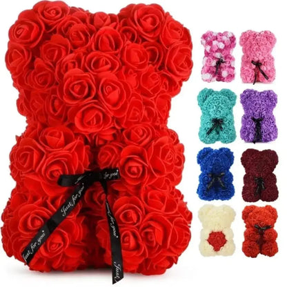 Artificial Flower Eternal Rose Teddy Bear for Mom Mother's Day