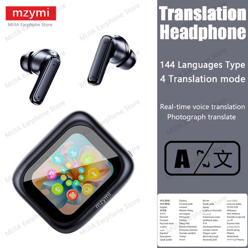 mzymi Full In Touch Screen Headphone ANC E18 Pro Bluetooth Earphone AliExpress