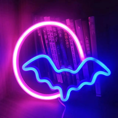 Halloween Led Neon Sign, Party Wall Art Decoration, Horror Atmosphere, Signature Neon Pendant, Room Night Light, USB or Battery Powered (Battery Not Included)