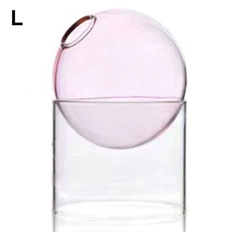 Mini Round Glass Flower Vase – A Delightful Touch of Nature for Your Space Ursmart Store