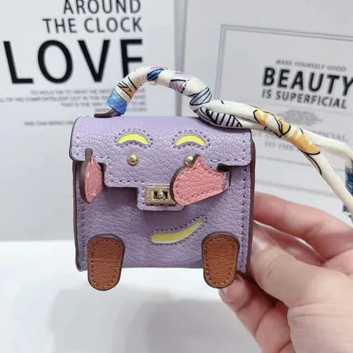 View details for Mini Handmade Bag Keychain Tiny PU Leather Handbag Decoration Pendant