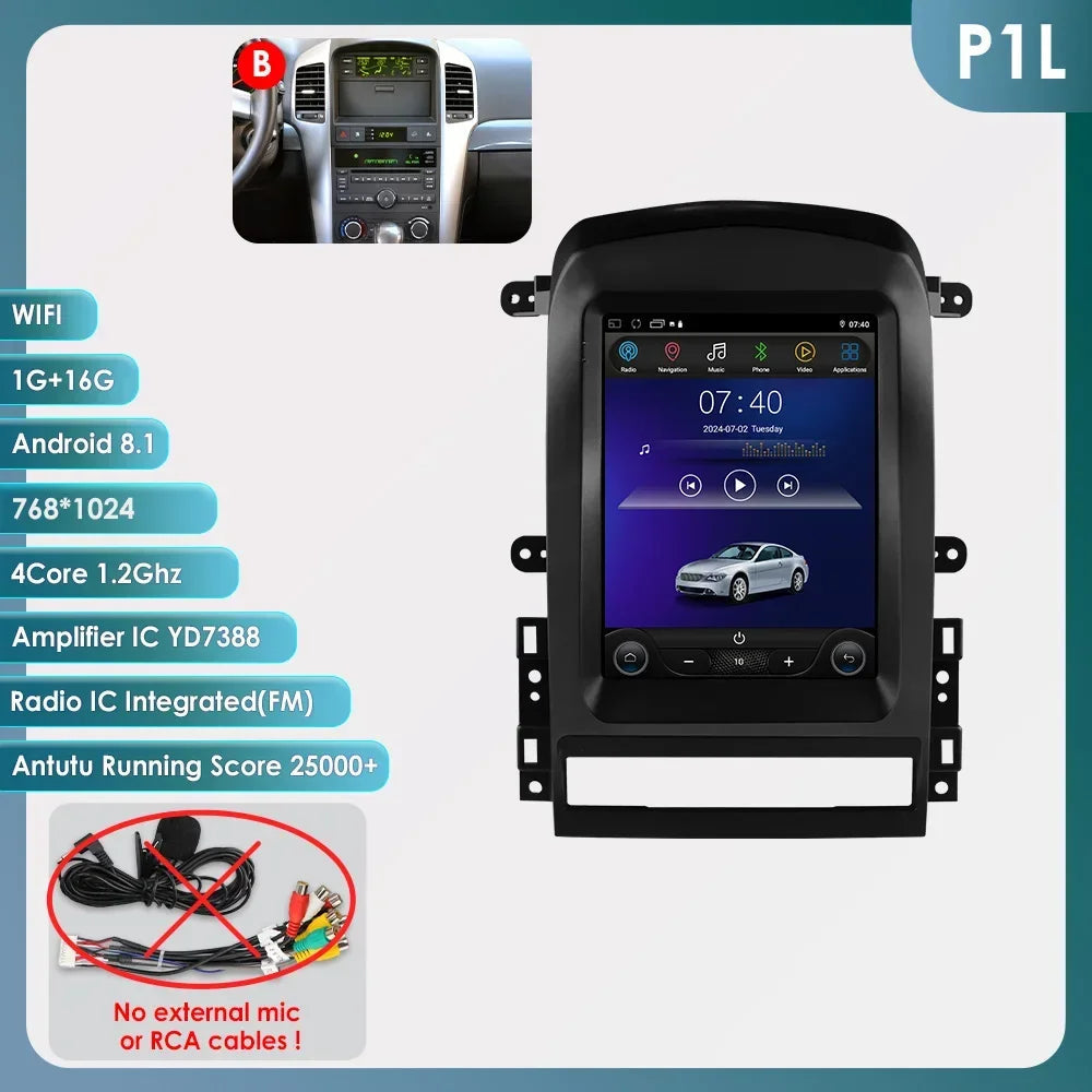 Chevrolet Captiva Sport 2006 - 2012 Multimedia Hizpo Auto Radio Global Store