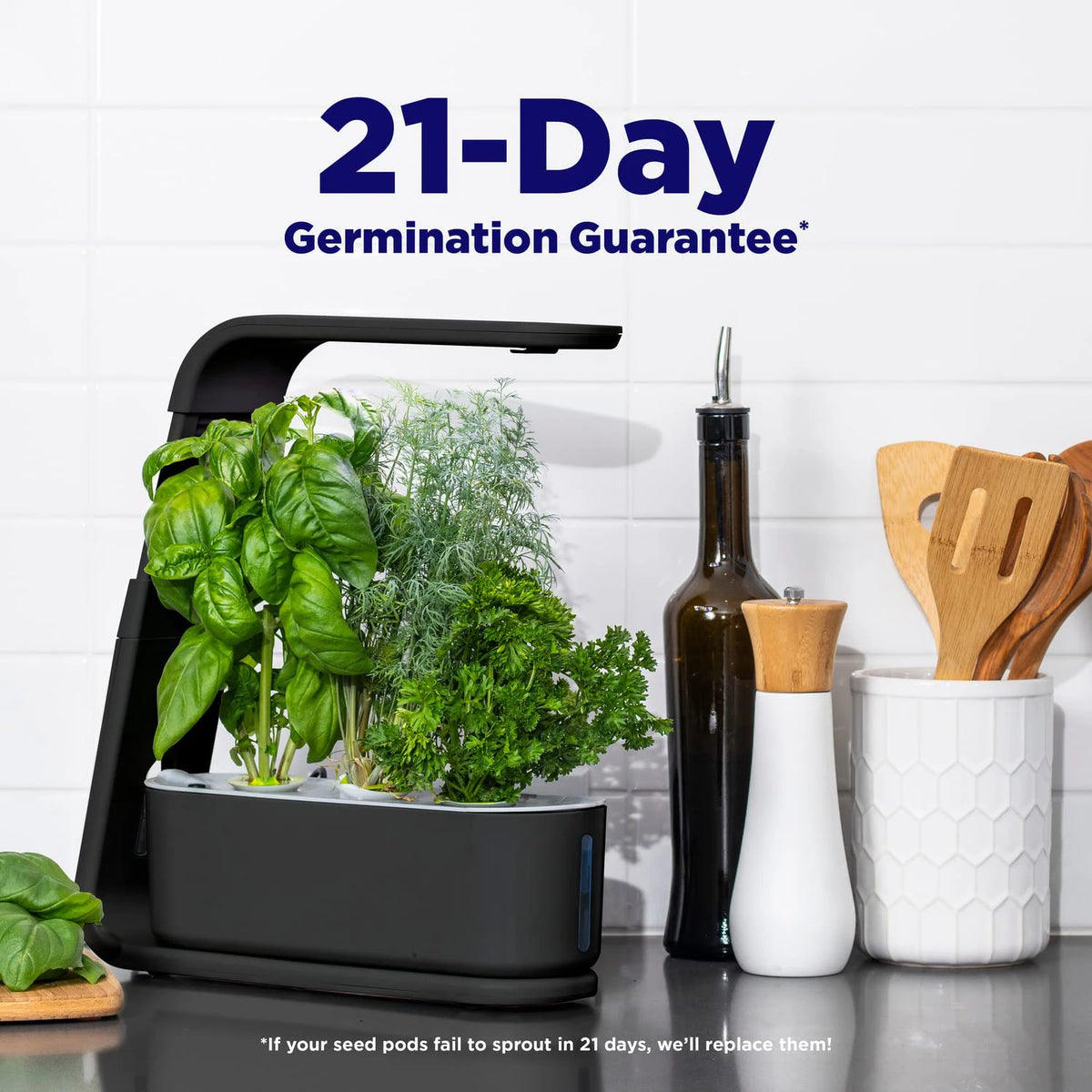 Hydroponics Growing System Sprout with Seed Pod Kit Height Adjustable Automatic Timing Indoor Garden LED Grow Lights Water Tank