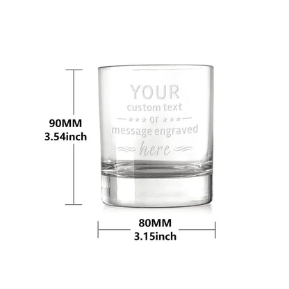 Personalized Whiskey Glass Groomsmen Gifts Custom Logo Text Whiskey
