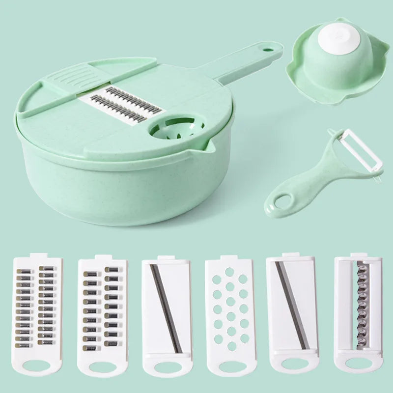 1Pc Green/Blue/Pink Kitchen Multifunctional Salad Utensils Vegetable Chopper Carrot Potato Manual Shredder Cook Vegetable Tools Shop1103816097 Store