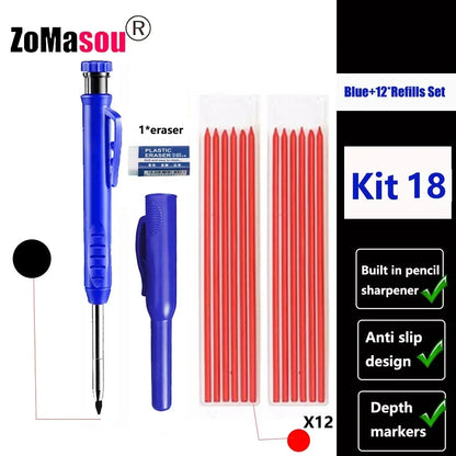 PrecisionMark Carpenter Pencil: Sharp Lines, Every Time! Zomasou Factory Store