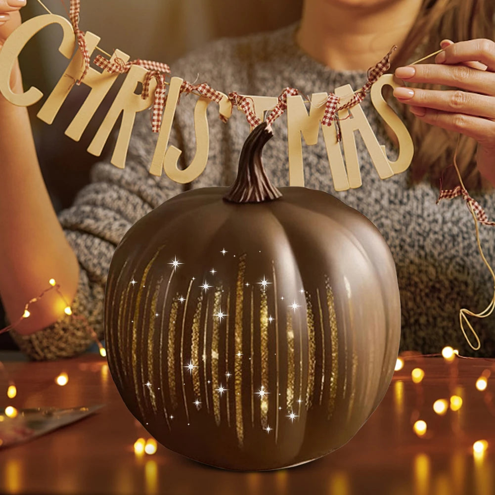 Calabazas Crepusculares – ¡Decoración de Halloween Escalofriante y Brillante!