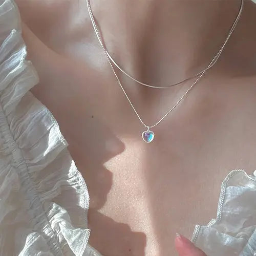 View details for New Shiny Butterfly Necklace Ladies Exquisite Double Layer Clavicle