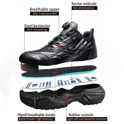 SteadyGuard™: Ultimate Steel Toe Safety with Easy-On Comfort! High quality safety shoe Store