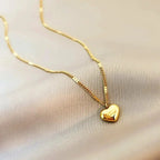 316L Stainless Steel Love Jewelry - Gold Peach Heart Engraved