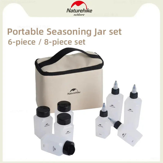 Naturehike 6/8pc Seasoning Bottles Set Outdoor Picnic BBQ Spice Jar