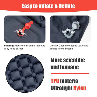 PACOONE Outdoor Camping Sleeping Pad Inflatable Mattress with Pillows AliExpress
