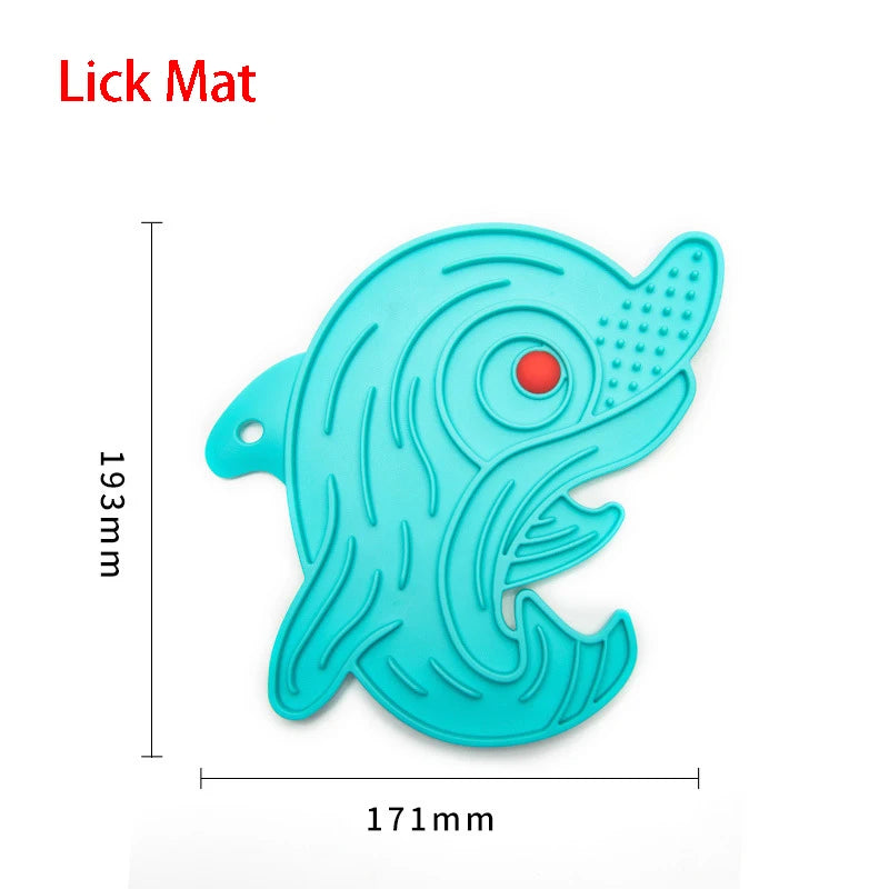 Fish Shape Silicone Lick Mat - Slow Feeding Food Bowl for Pets CDDMPET Official Store