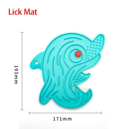 Fish Shape Silicone Lick Mat - Slow Feeding Food Bowl for Pets CDDMPET Official Store