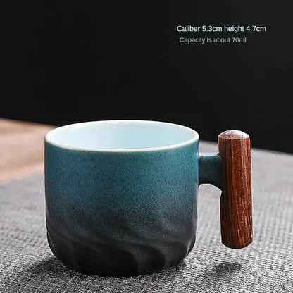 Creative Handmade Exquisite Coffee Cup Vintage Coffee Cup With Wooden AliExpress