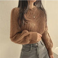 Suéter Holgado Vintage Harajuku de Manga Larga Farol para Mujer Coreano Otoño