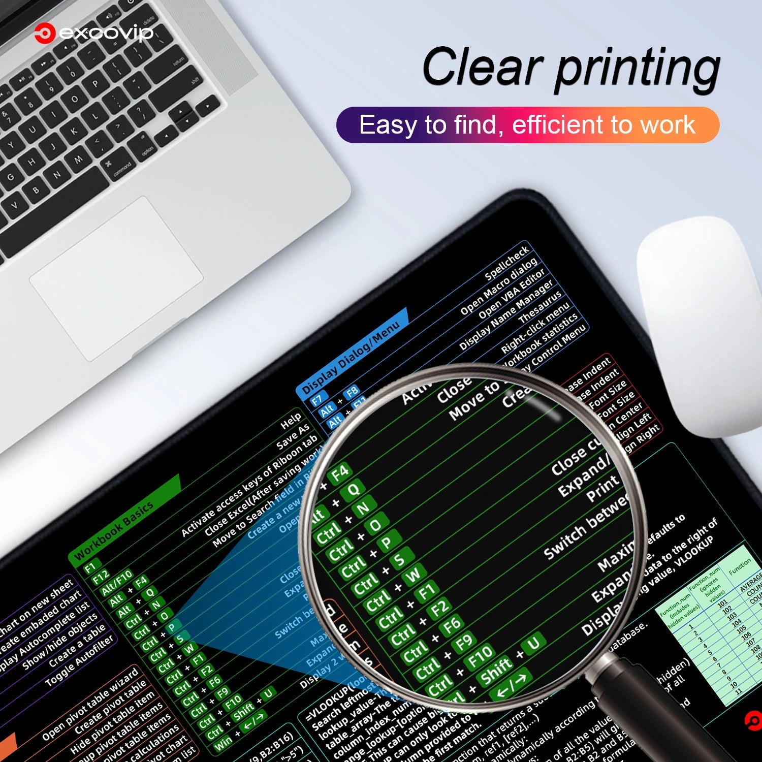 ExcelMaster Mat – Shortcut Your Workflow! EXCO Official Store