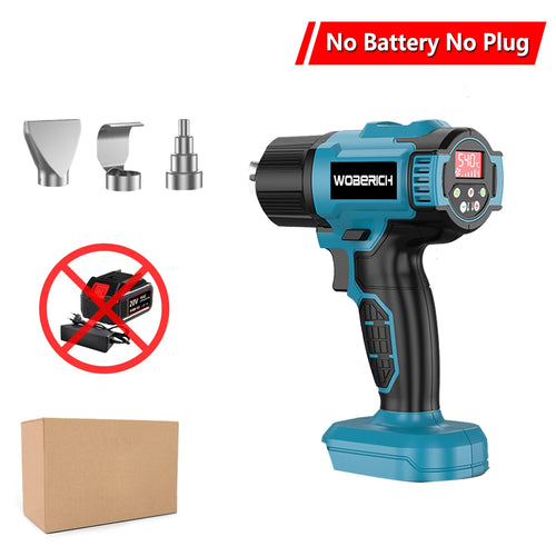 Cordless Heat Gun Wind Speed Optional Temperature adjustment With LED