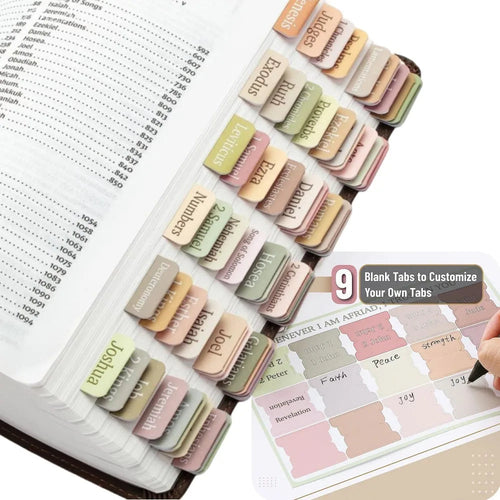 5 Sheets(75pcs) Bible Tabs Large Print And Easy-To-Read Bible Journaling Supplies Self-Adhesive Index Label Sticker Stationery A+ Good Store