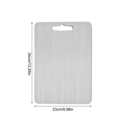 Camping Cutting Board Double-Sided Titanium Kitchen Chopping Board Kitchen Stainless Steel Cutting Board for Kitchen, Heavy Duty Yolo Waku Store