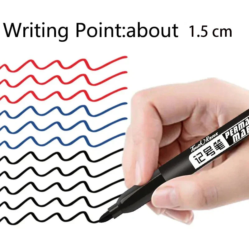 Permanent Marker Pen Manga Drawing Markers Black Blue Red Waterproof Ink Sketch Pens Stationery Art School Supplies Tiptop Co., LTD.